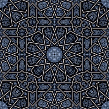 Seamless islamic Moroccan pattern. Arabic geometric ornament clipart