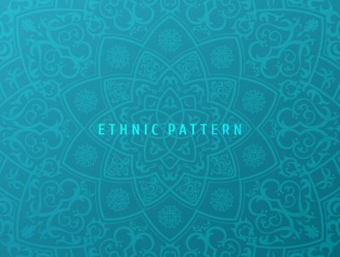 Ethnic vector background. Vintage pattern mandala design for invitations, cards. Eastern floral . Oriental ornament in boho style