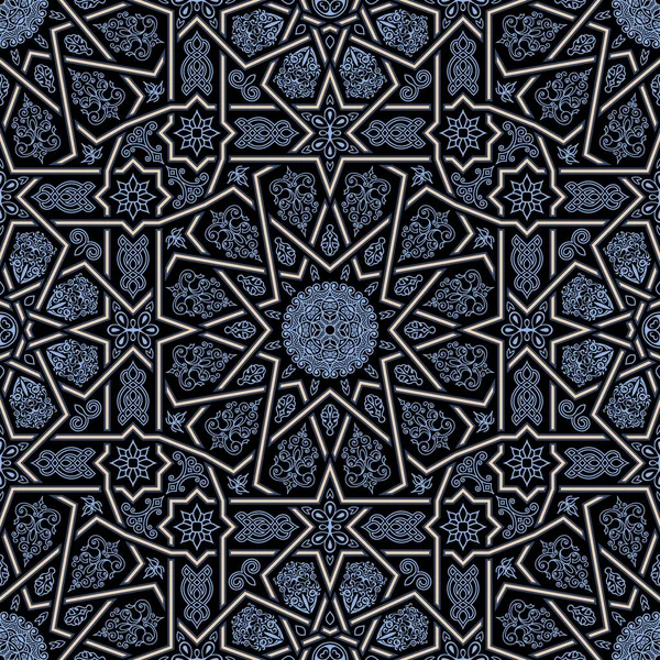 Nahtlose islamische marokkanische Muster. Arabisches geometrisches Ornament — Stockvektor