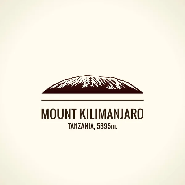 Mountain tourist vector logo. Emblem Mount adventures outdoors. Icon of the world highest mountains — Stock Vector
