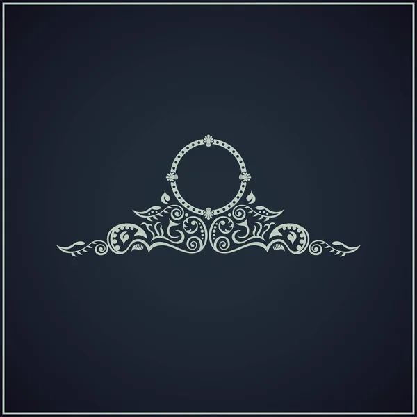 Emblema de lujo vintage. Elegante logotipo de vector caligráfico — Archivo Imágenes Vectoriales