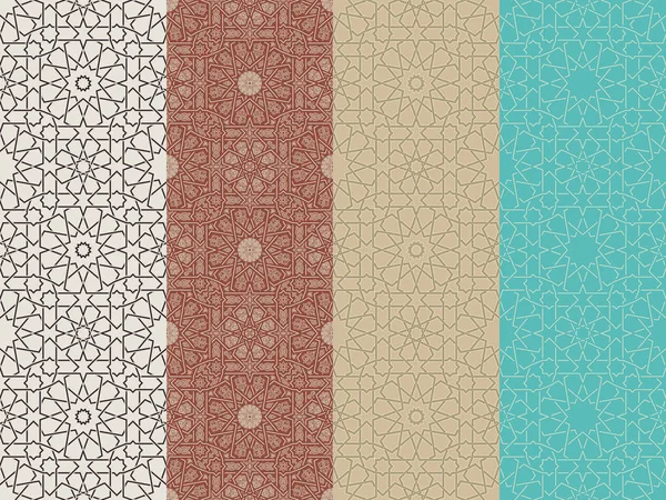 원활한 이슬람 모로코 패턴입니다. 아랍어 기하학적 장식 — 스톡 벡터