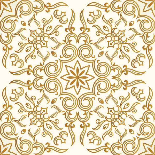 Modèle d'or vectoriel sans couture avec ornement d'art. Éléments vintage pour le design dans le style victorien — Image vectorielle