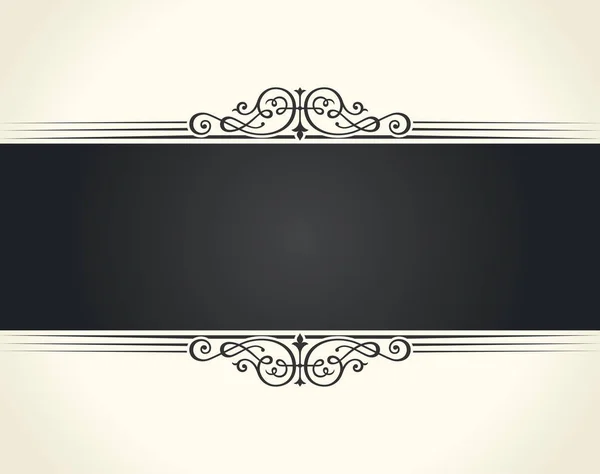 Banner islam ethnischen Design. weiße Einladung Vintage Etikettenrahmen. leere Aufkleber Emblem. östliche schwarze Illustration für Text — Stockvektor