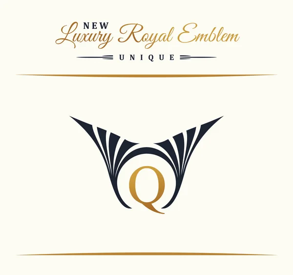 Kalligráfiai Luxury Line logó. Virágzik elegáns embléma monogram. Royal vintage elválasztó kialakítása — Stock Vector