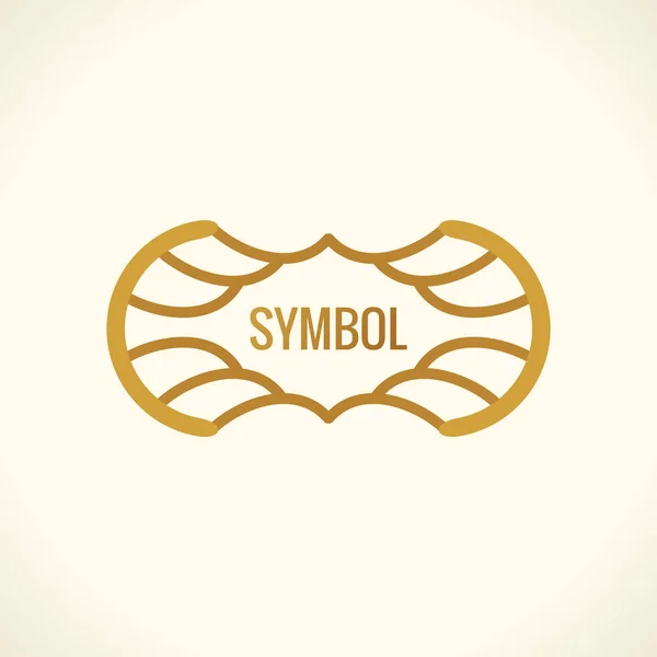 Calligraphic luxury symbol. Emblem ornate decor elements — Stock Vector