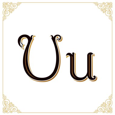 Vektör Vintage Font. Calligraphic tarzında mektup ve monogram. Nitel manuel çalışma