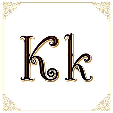Vektör Vintage Font. Calligraphic tarzında mektup ve monogram. Nitel manuel çalışma