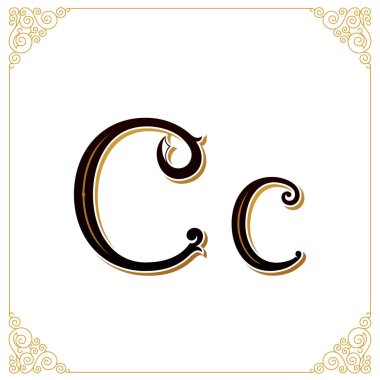 Vektör Vintage Font. Calligraphic tarzında mektup ve monogram. Nitel manuel çalışma