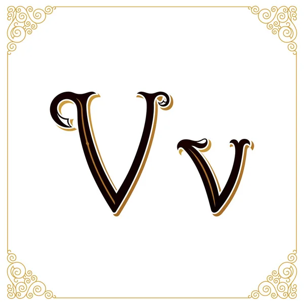 Vektor Vintage Schriftart. Brief und Monogramm im kalligraphischen Stil. qualitative Handarbeit — Stockvektor