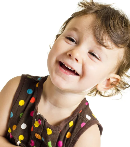 Sorrindo surpreendido menina — Fotografia de Stock