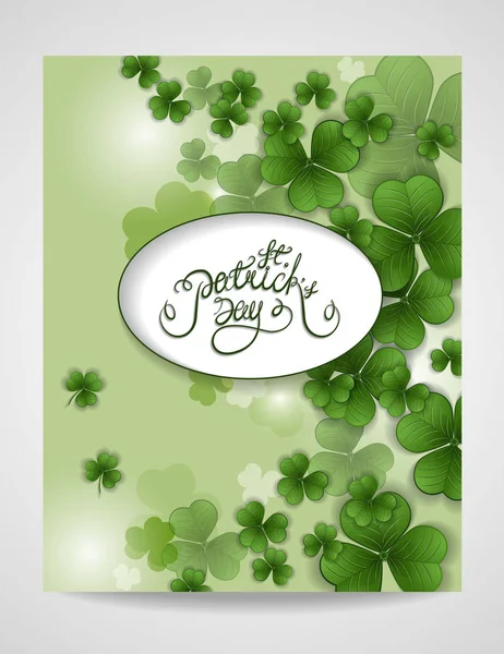 Saludo del día de San Patricio. Ilustración vectorial — Vector de stock