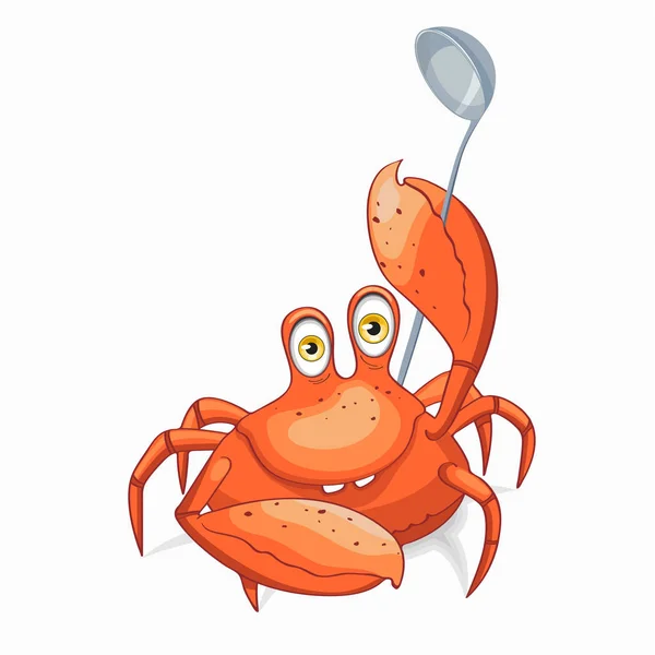 有趣的螃蟹厨师。矢量剪贴画插画. 矢量图形