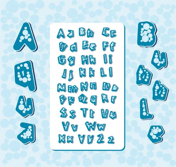 Lettres bulles aqua — Image vectorielle