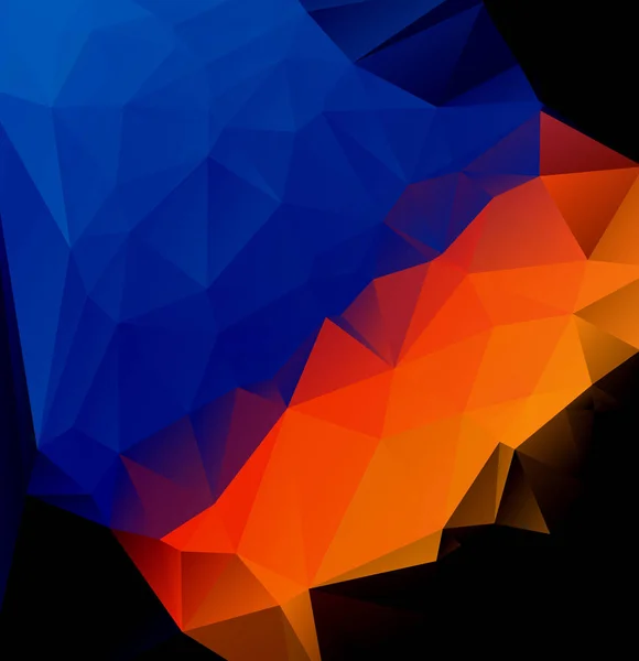 Azul laranja abstrato poligonal — Vetor de Stock