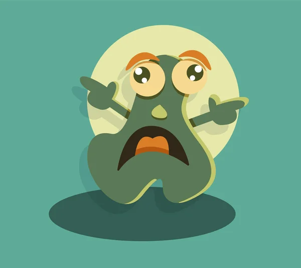 Grappige cute cartoon monster — Stockvector