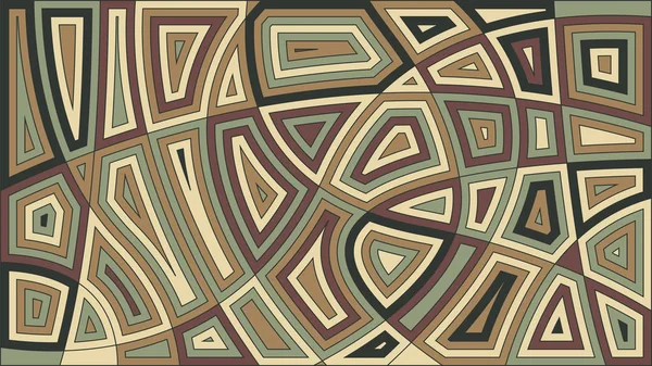 De ontwerp van de achtergrond van de Afrikaanse motief. Vectorillustratie. Abstracte decoratieve groene bruine kleur achtergrond. — Stockvector