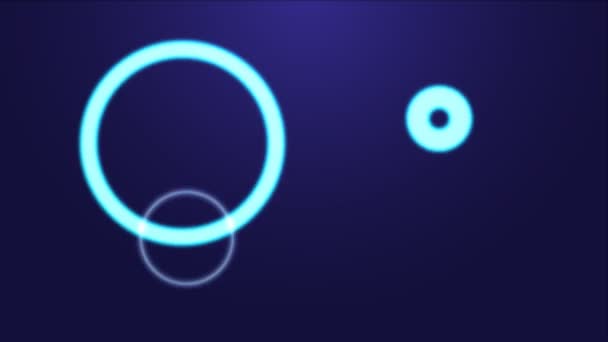 Blink circles blue background — Stock Video