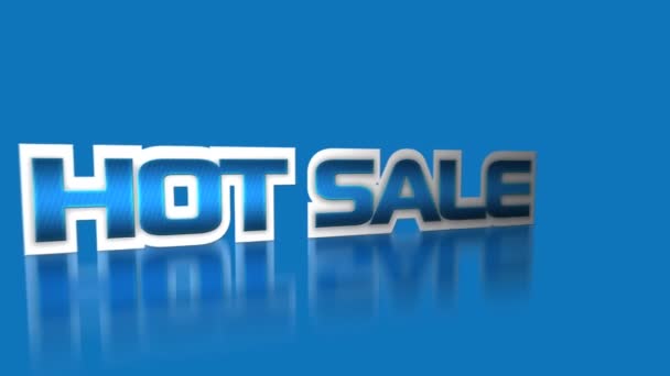 Hot sale, best quality and fast delivery promotional advertisement text for big seasonal or holiday events sales and discounts HD footage. — Stock Video