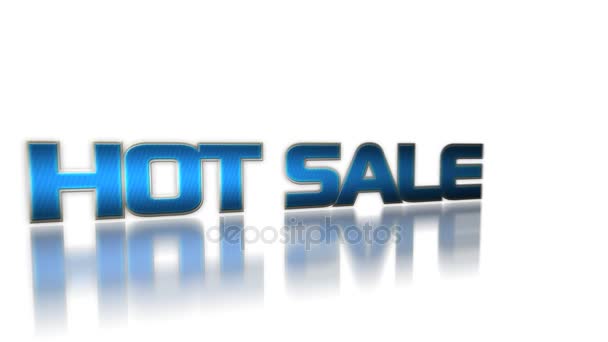 Hot sale, best quality and fast delivery promotional advertisement text for big seasonal or holiday events sales and discounts HD footage. — Stock Video
