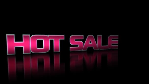 Hot sale, best quality and fast delivery promotional advertisement text — Stock Video