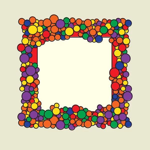 Omcirkelde frame. Rand van de cirkel van de decoratieve kleuren. — Stockvector