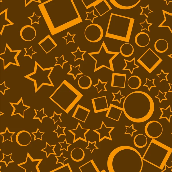 Star seamless pattern. Yellow stars on dark background — Stock Vector