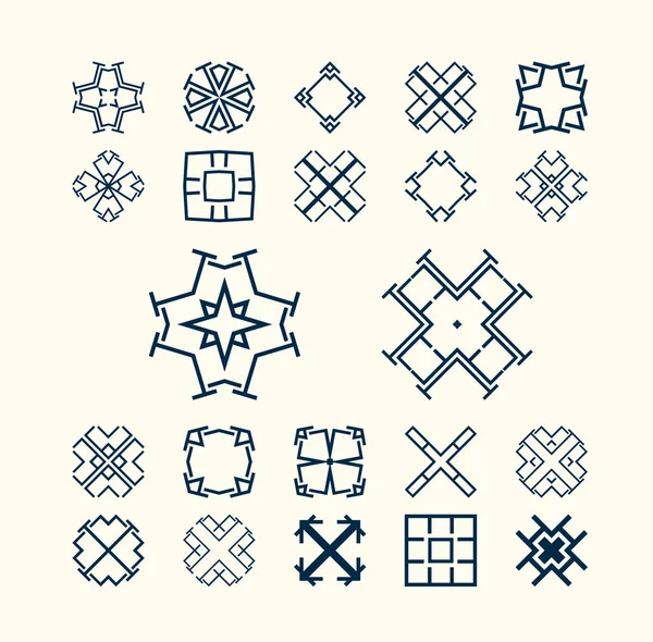 Collection d'emblème minimal. Signe abstrait simple ensemble . — Image vectorielle