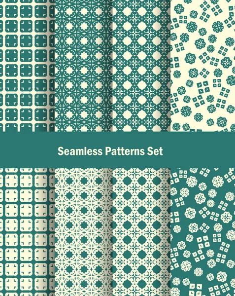 Seamless patterns set in oriental style. Vector ilustration. — Stock Vector