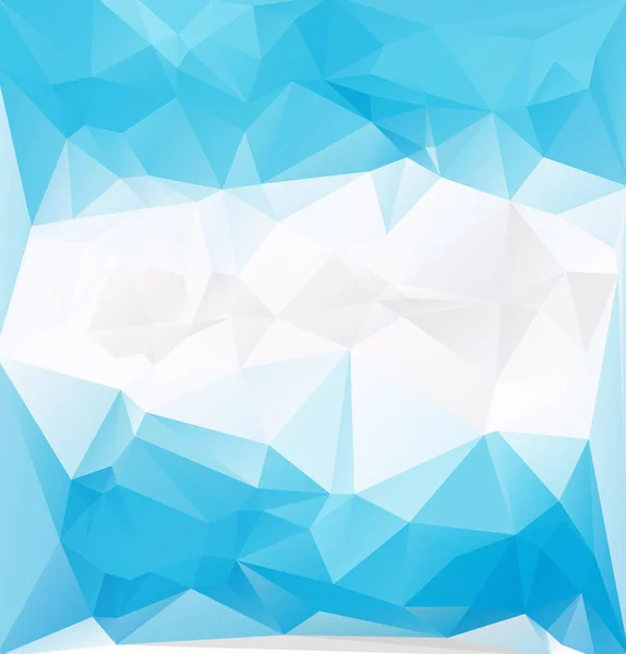 青い冷凍低多角形のベクトル — ストックベクタ