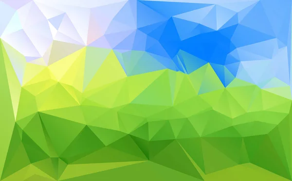 Horizontale groen blauw lowpoly vector achtergrond — Stockvector