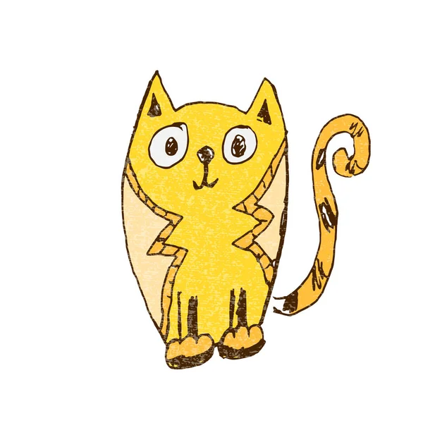 Divertido gato garabato vector — Archivo Imágenes Vectoriales