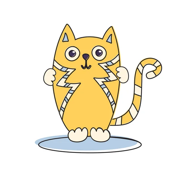 Chat drôle vecteur mignon — Image vectorielle
