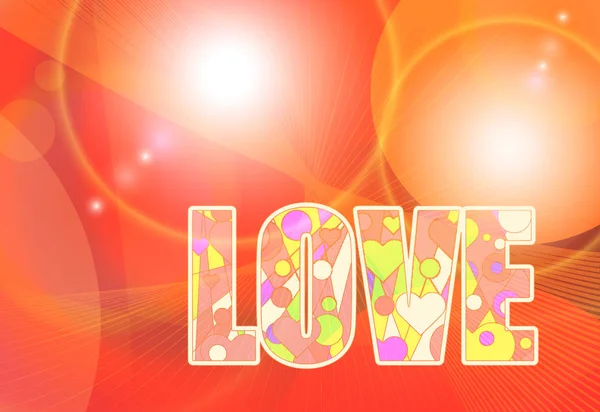 Modèle vectoriel de salutation romantique amour — Image vectorielle