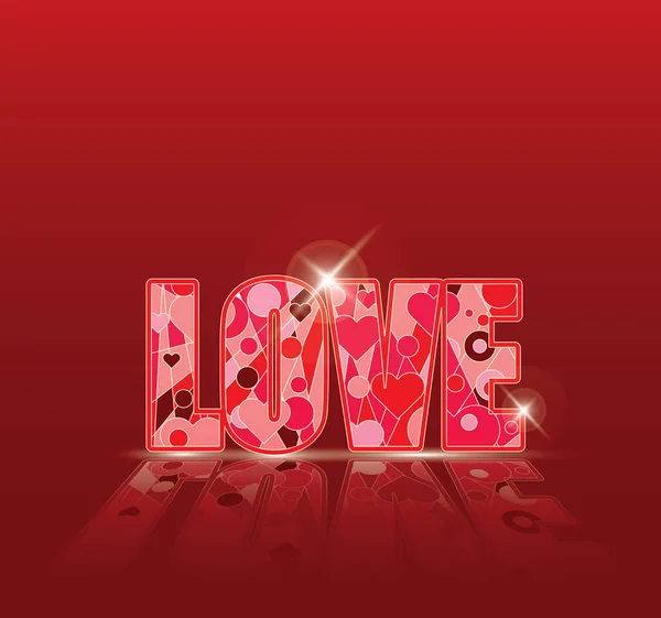 Amor corazón plantilla fondo vector — Vector de stock