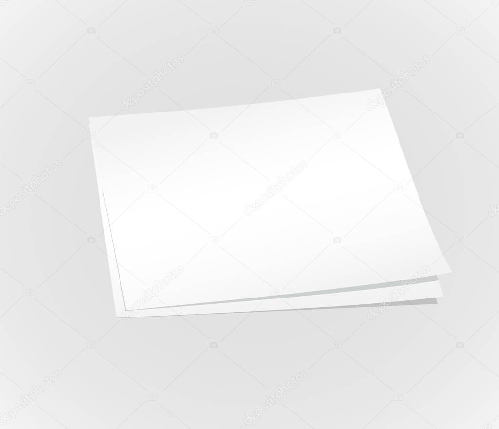 blank white papers vector background