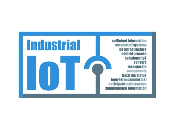 Industrial internet of things characteristics vector — Stock Vector