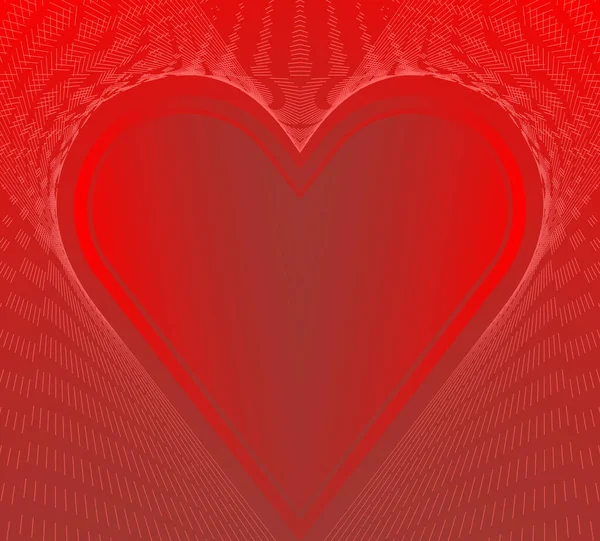 Coeur Amour Symbole Abstrait Fond Vectoriel Page Couverture Rouge Brillant — Image vectorielle