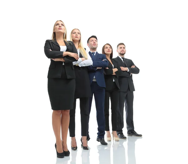 Equipe de busines bem sucedida isolada em fundo branco — Fotografia de Stock