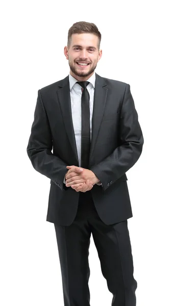 Uomo d'affari di successo su sfondo bianco — Foto Stock