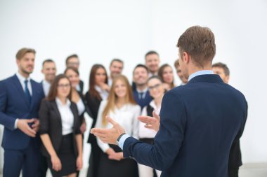 Genel işletme, yönetim, bağlantı ve insanlar kavramı. Otobüs