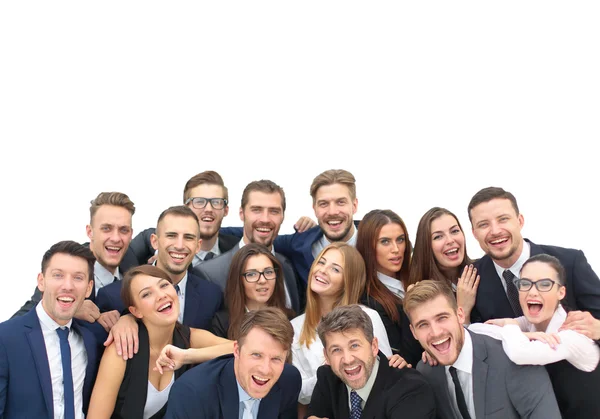 Het team van de succesvolle mensen met hun baas — Stockfoto