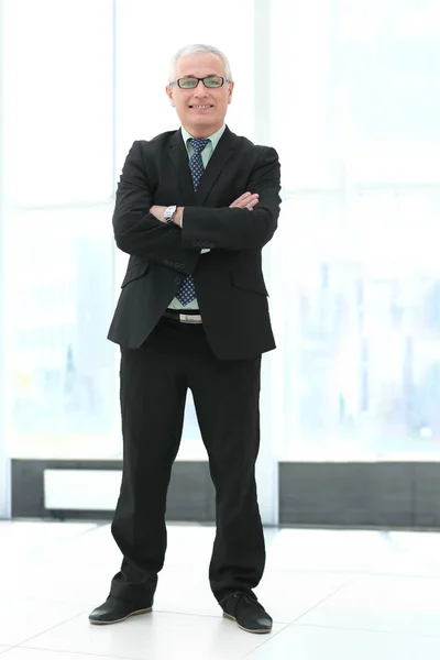 Portrait d'un homme d'affaires mature élégant dans le bureau — Photo