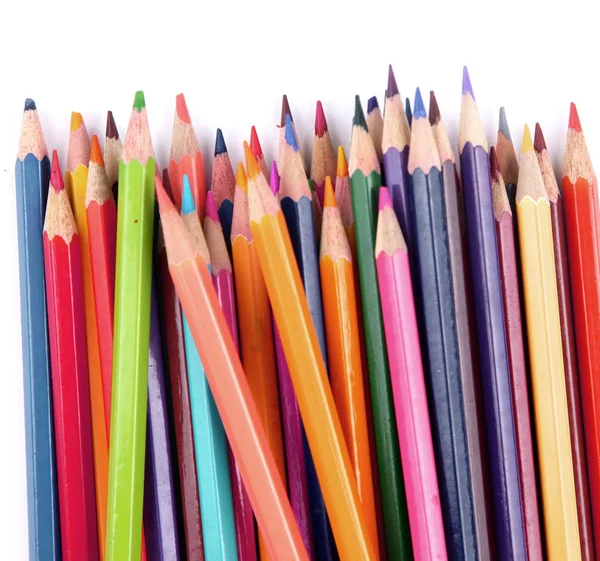 Gros plan des crayons de couleur avec — Photo