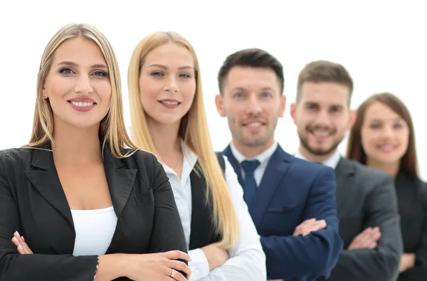 Erfolgreiches Businessteam isoliert auf weißem Hintergrund — Stockfoto