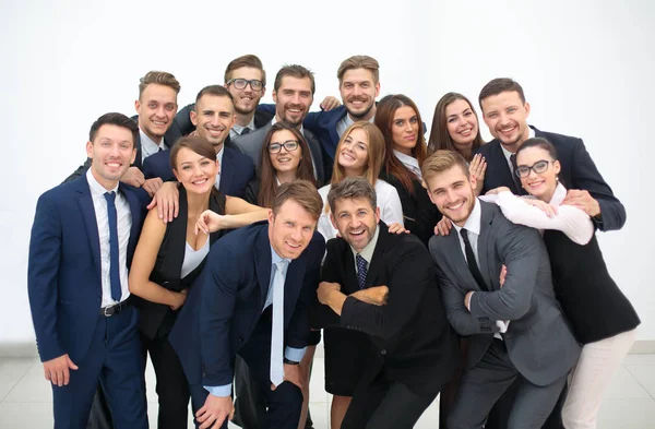 Retrato de gente de negocios sonriente sobre fondo blanco —  Fotos de Stock