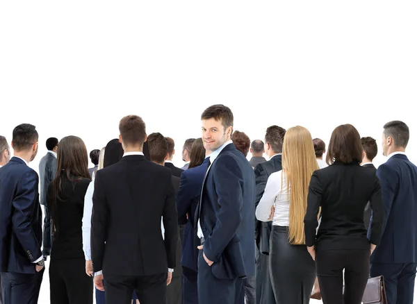 Grote groep van mensen uit het bedrijfsleven. Op witte achtergrond — Stockfoto