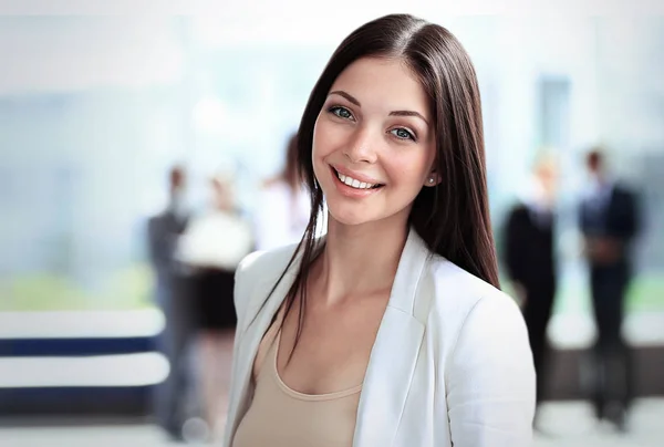 Sorrindo mulher de negócios confiante — Fotografia de Stock