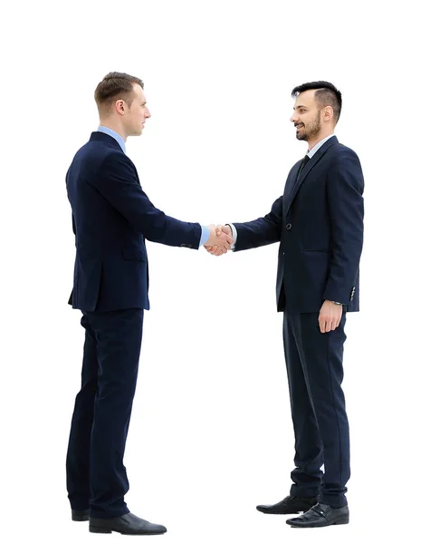 Handshake isolated over white background — Stock Photo, Image