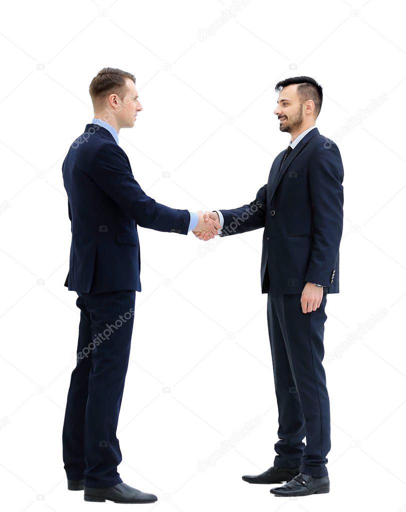 handshake isolated over white background